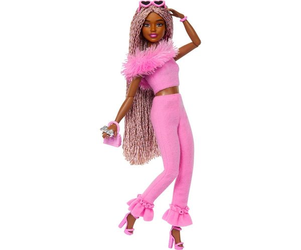 Mix - Mattel Hyv28 Barbie Deluxe Style Vaaleanpunainen muotinukke Barbiecore-tyyliin
