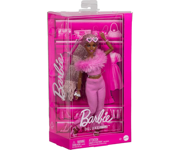 Mix - Mattel Hyv28 Barbie Deluxe Style Vaaleanpunainen muotinukke Barbiecore-tyyliin