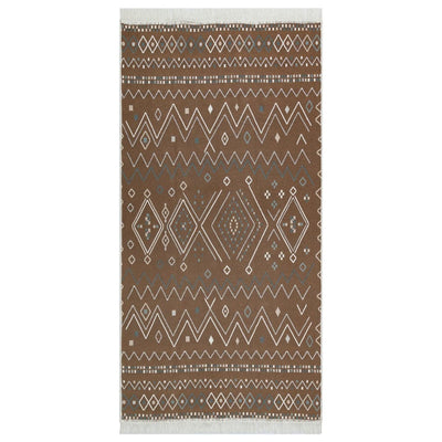 Matto beige ja sininen 120x180 cm puuvilla