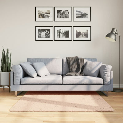 Matto HUARTE lyhytnukkainen ja pestävä Poskipuna 120x120 cm