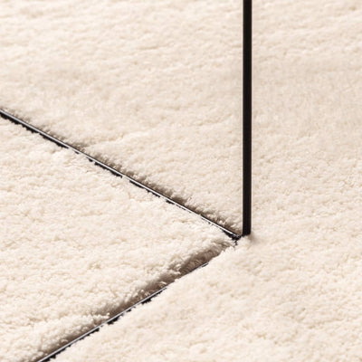 Matto HUARTE lyhytnukkainen ja pestävä beige Ø 100 cm