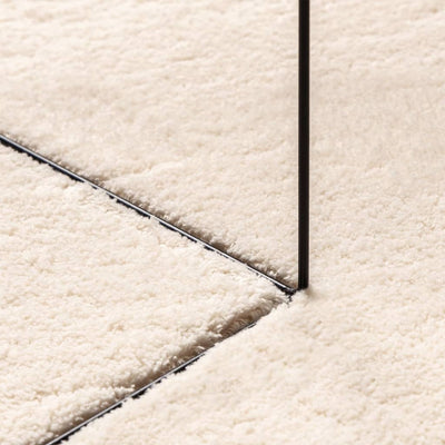 Matto HUARTE lyhytnukkainen ja pestävä beige Ø 80 cm