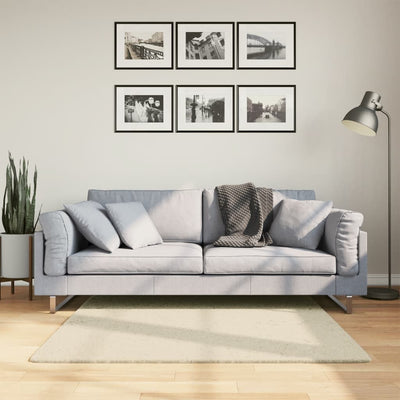 Matto HUARTE lyhytnukkainen ja pestävä kerma 120x120 cm