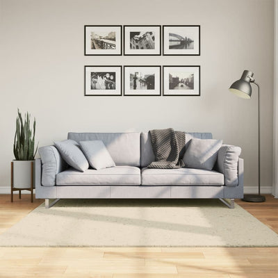 Matto HUARTE lyhytnukkainen ja pestävä kerma 160x160 cm