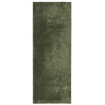 Matto HUARTE lyhytnukkainen ja pestävä metsänvihreä 80x200 cm