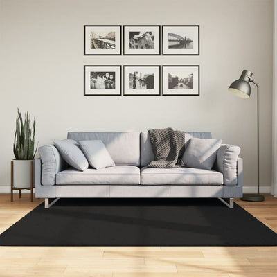 Matto HUARTE lyhytnukkainen ja pestävä musta 160x160 cm