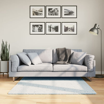 Matto HUARTE lyhytnukkainen ja pestävä sininen 120x120 cm