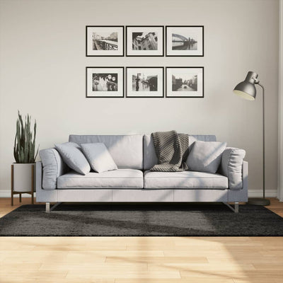 Matto ISTAN korkeanukkainen kiiltävä antrasiitti 100x200 cm