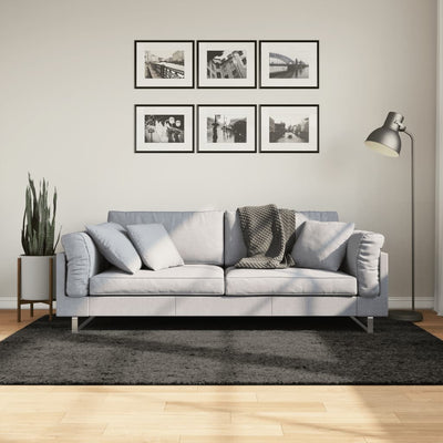 Matto ISTAN korkeanukkainen kiiltävä antrasiitti 140x200 cm