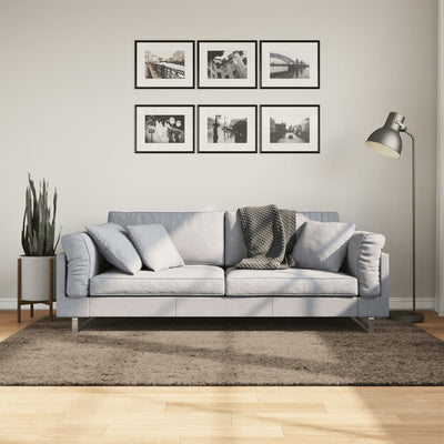 Matto ISTAN korkeanukkainen kiiltävä harmaa 140x200 cm