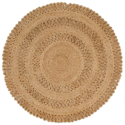 Matto käsinpunottu juutti 120 cm pyöreä