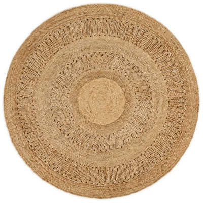 Matto käsinpunottu juutti 120 cm pyöreä