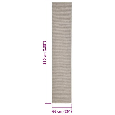 Matto luonnollinen sisal 66x350 cm hiekka