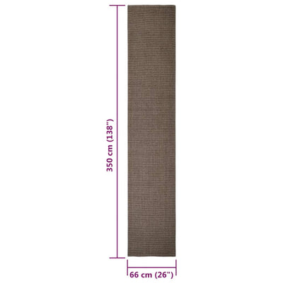 Matto luonnollinen sisal 66x350 cm ruskea