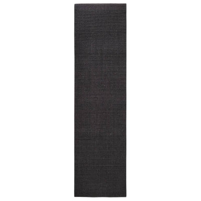 Matto luonnollinen sisal 80x300 cm musta