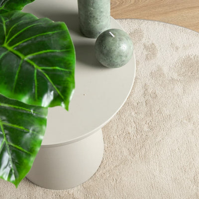 Matto OVIEDO lyhytnukkainen beige Ø 80 cm
