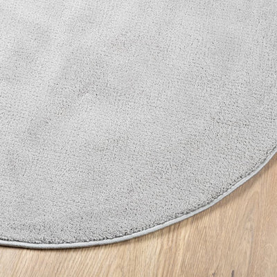 Matto OVIEDO lyhytnukkainen harmaa Ø 120 cm
