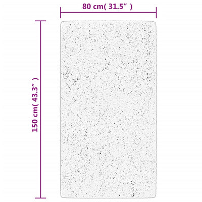 Matto OVIEDO lyhytnukkainen musta 80x150 cm