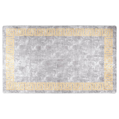 Matto pestävä harmaa ja kulta 120x170 cm liukumaton