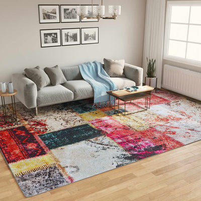 Matto pestävä monivärinen 400x300 cm liukumaton