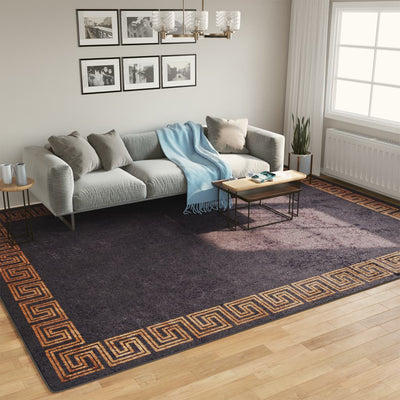 Matto pestävä musta ja kulta 400x300 cm liukumaton