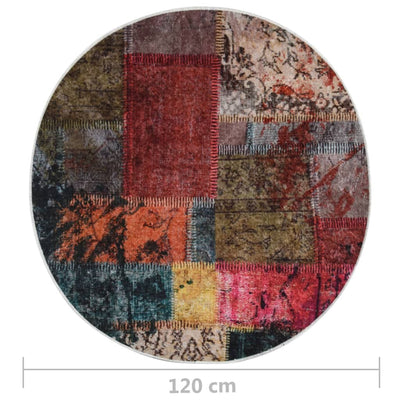 Matto pestävä tilkkutäkki φ120 cm monivärinen liukumaton