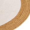 Matto punottu valkoinen / luonnollinen 120 cm juutti / puuvilla