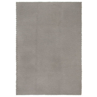 Matto suorakaide harmaa 80x160 cm puuvilla