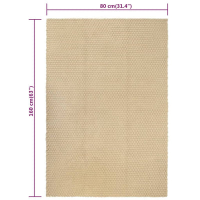 Matto suorakaide luonnollinen 80x160 cm puuvilla