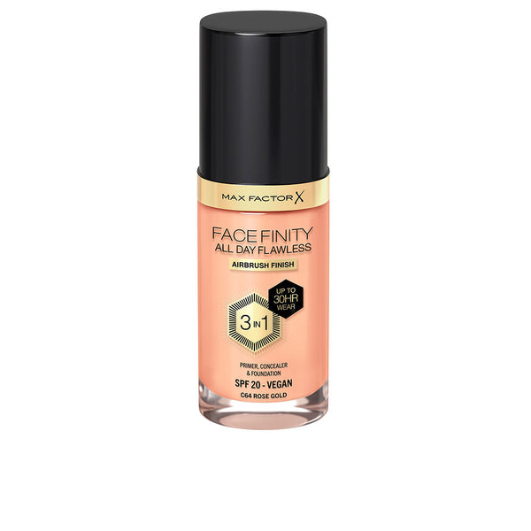 Max Factor Facefinity 3in1 pohjustusvoide, peitevoide & meikkivoide #64-rose gold 30 ml | Vuodevaatteet.fi