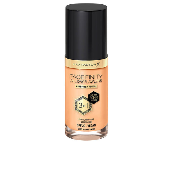 Max Factor Facefinity 3in1 primer, peitevoide & meikkivoide #70-warm sand 30 ml | Vuodevaatteet.fi