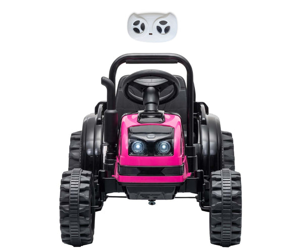 Milly Mally - Milly Mally akkukäyttöinen traktori perävaunulla Farmer vaaleanpunainen