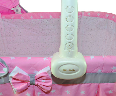 Milly Mally Cradle Sweet Melody -hoitotaso, 4-in-1, kaukosäädin, väri kerma.