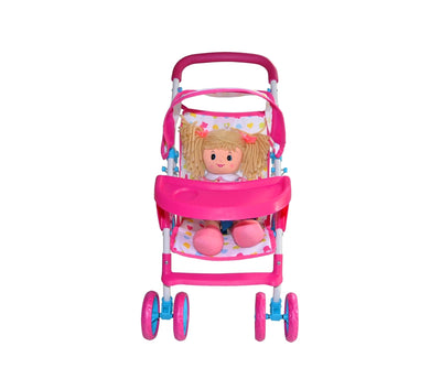 Milly Mally Kate Candy nukkekärry vaaleanpunaisena.