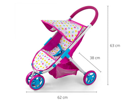 Milly Mally -nukkevaunu malli Susie Candy vaaleanpunaisena.
