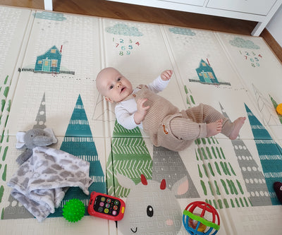 Milly Mally Foam Folded Playmat -leikkimatto, jossa kuvioitu peura.
