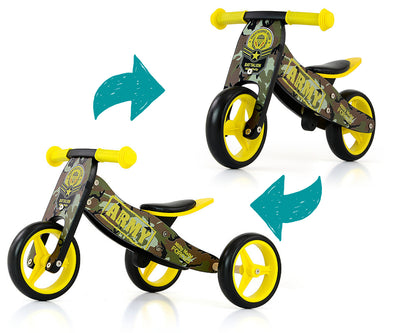 Milly Mally Ride on 2-in-1 -lastenajoneuvo, vihreä.
