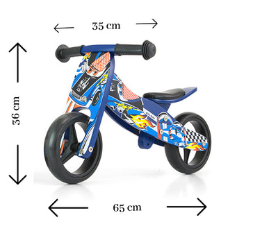 Milly Mally Ride-On 2in1 -leluauto sinisenä. Tuotteessa on kaksi erilaista käyttötapaa.