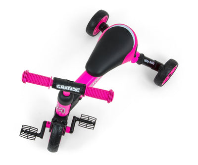 Milly Mally Ride on Bike 2in1 Grande Pink -lasten polkupyörä, vaaleanpunainen.