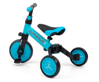 Milly Mally Ride-On Bike 3in1 Optimus Blue -kolmipyöräinen lapsille, sininen.