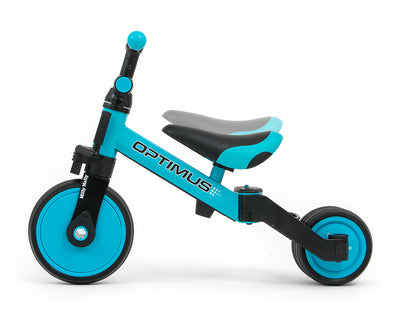 Milly Mally Ride-On Bike 3in1 Optimus Blue -kolmipyöräinen lapsille, väriltään sininen.