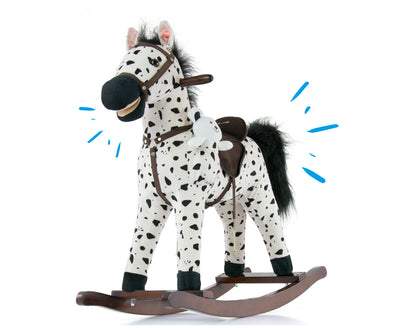 Puinen Keinulelu Hevonen Mustang, Musta Pilkku