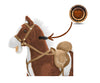 Keinuhevonen puusta, tummanruskea Mustang-malli