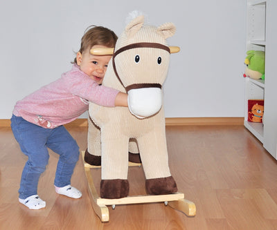 Puinen Keinuhevonen - Sininen Poni