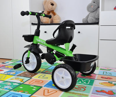 Milly Mally -merkkinen kolmipyöräinen trukki, vihreä.