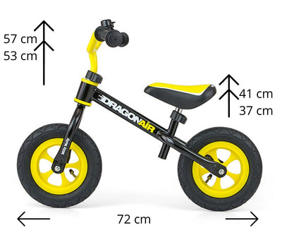 Milly Mally Walking Bike Dragon Air -tasapainopyörä musta.