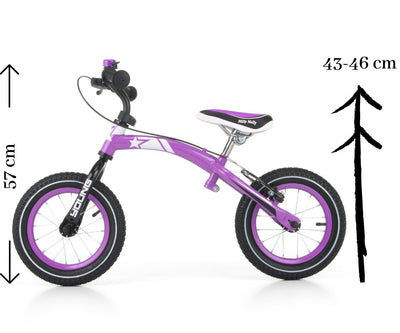 Milly Mally kävely- ja potkupyörä, nuorten violetti.