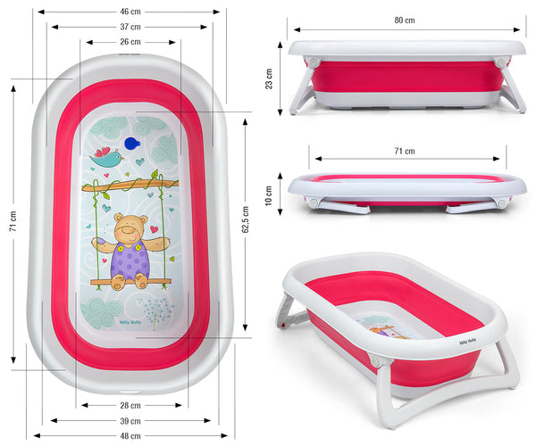 Milly Mally - Milly Mally kokoontaitettava kylpyamme Aqua Pink
