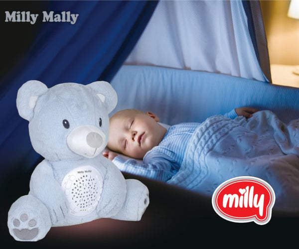 Milly Mally - Milly Mally Milly Bear pehmolelu projektorilla sininen