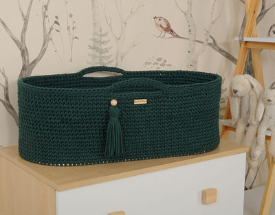 Moseskori Jalustalla - Puuvilla - Bottle Green